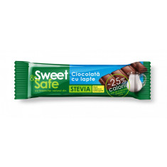 Ciocolata cu lapte si cu indulcitor stevie 25gr &quot;sweet &amp; safe&quot; sly nutritia