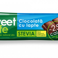 Ciocolata cu lapte si cu indulcitor stevie 25gr "sweet & safe" sly nutritia