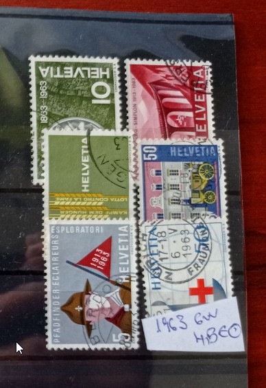 TS21 - Timbre serie CCCP - Elvetia - Helvetia 1963