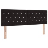 vidaXL Tăblie cap cu headboard Negru 144 cm Piele artificială 42007089