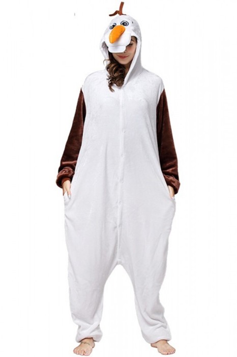 PJM41 Pijama kigurumi model &quot;Olaf Frozen&quot; din material pufos