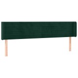 Cumpara ieftin Tablie de pat cu aripioare verde inchis 203x16x78/88 cm catifea