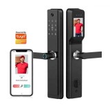 Incuietoare smart cu recunoastere faciala, amprenta, cod, card si control prin aplicatia Tuya
