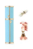 Atomizer de parfum re&icirc;ncărcabil cu &icirc;nchidere magnetică din piele pentru călătorii &ndash; roz 8ml