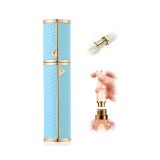 Atomizer de parfum re&icirc;ncărcabil cu &icirc;nchidere magnetică din piele pentru călătorii &ndash; roz 8ml