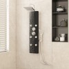 VidaXL Unitate panou de duș, negru, 25x47,5x130 cm, sticlă 151420