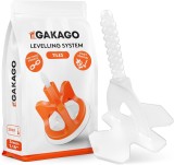 Cumpara ieftin Set 200 tije pentru nivelarea placilor de faianta/gresie Gakago, plastic, alb/portocaliu, 3 mm