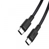 Cablu Date si Incarcare USB-C - USB-C XO Design NB-Q199, 100W, 1.5m, Negru