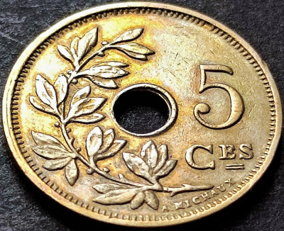 Moneda istorica 5 CENTIMES - BELGIA, anul 1928 *cod 3567 = BELGIQUE foto