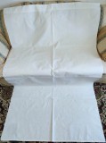 Cearceaf Vintage cu broderie manuala florala pe o latura scurta- 1 pers.
