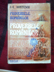 a9 PROVERBELE ROMANILOR - I.C.Hintescu foto