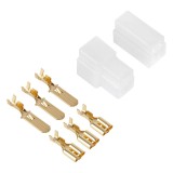 Cupla 3 Contacte Auto cu Protectie, Papuci Tata+Mama 6.3mm, Set 3 Buc, Conector Terminal Plat Izolat 2.5mm&sup2;