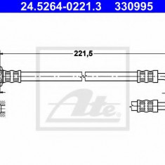 Conducta / cablu frana TOYOTA COROLLA Verso (ZDE12, CDE12) (2001 - 2004) ATE 24.5264-0221.3