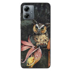 Husa compatibila cu Motorola Moto G14 Silicon Gel Tpu Model Owl Painted