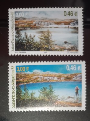Saint Pierre et Miquelon 2001 anotimpuri primăvară - vara , natura serie 2v. mnh foto