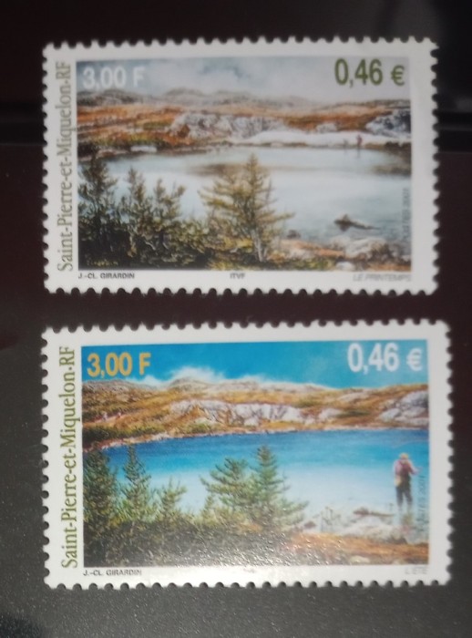 Saint Pierre et Miquelon 2001 anotimpuri primăvară - vara , natura serie 2v. mnh