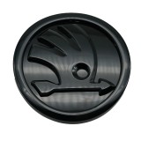 Emblema Auto Skoda Octavia Fabia Superb Rapid 90mm Negru Lucios Fata Spate