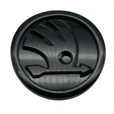 Emblema Skoda Octavia, Fabia, Superb, Rapid ,90mm , negru