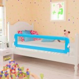 Cumpara ieftin Balustradă de siguranță pentru pat copil, albastru, 150x42 cm, vidaXL