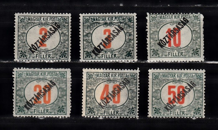 A12 S1 3 - Timbre foarte vechi - Ungaria - timbre PORTO - supratipar