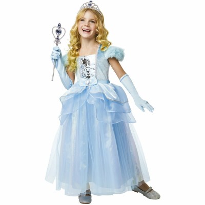 Costum de carnaval - Printesa (bleu) L (7-8 ani/max 128cm) foto