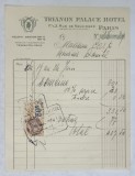 13.CHITANTA ELIBERATA FAMILIILOR DOCTORULUI CONSTANTIN DANIEL SI ANTON CARP , DE HOTELUL &#039; TRIANON PALACE &#039; DIN PARIS , 1932