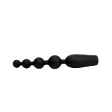 Cumpara ieftin Bile Anale Cu Vibratii Bumpy Bead, Negru, 18.5 cm, Chisa Novelties