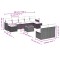 Patio Sofa Set 9-Locuri Bej combinat - 8