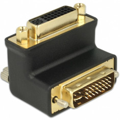 Adaptor DVI-I Dual Link 24+5pinI M-T unghi dreapta, Delock 65173