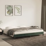 vidaXL Cadru de pat fără saltea, verde &icirc;nchis, 200x200 cm, catifea