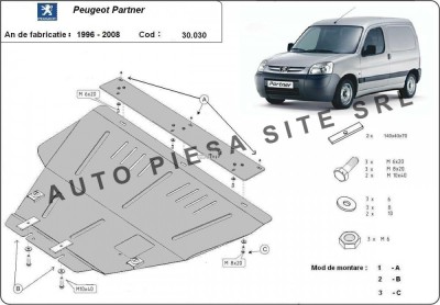 Scut metalic motor Peugeot Partner fabricat in perioada 1996 - 2008 APS-30,030 foto