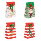Set Pungi Cadouri Crăciun, Diverse Modele, &Icirc;nchidere Scai, Multicolor, 12x7.6x20cm, 4 Bucăți, Oem