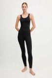 On costum de yoga Studio culoarea negru, cu decolteu rotund, 1WF30790106