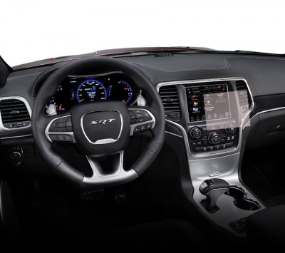 Folie protectie display navigatie Duragon, din silicon, pentru Jeep Grand Cherokee SRT 2013-2020, transparenta, anti-shock, kit instalare foto