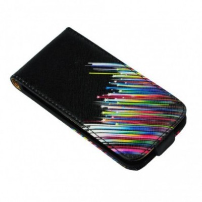 Husa piele Apple iPhone 5/5S Slim Flip STAR Black foto