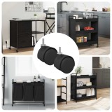 vidaXL Roți 2 pcs Negru 40,1 x 40,1 x 37,8 mm PP și fier 864776