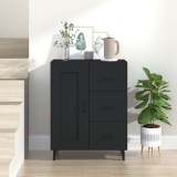 vidaXL Servantă, negru, 69,5x34x90 cm, lemn prelucrat