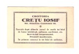 Reclama interbelica Croitoria Cretu Iosif, str. Dimitrie Cantemir 10, fara identificare