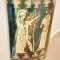 D364-Vaza Grecia POSEIDON si ATENA portelan manual executata aurita 24 karate.