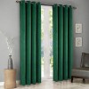 Draperie din catifea cu inele negre, Premium, 200x260 cm, densitate 700 g/mp, Verde Smarald