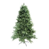 Brad artificial de craciun, eMazing pentru interior/exterior, inaltime 210 cm, diametru 138 cm, 858 ramuri, suport metalic inclus