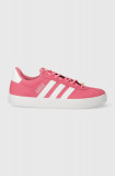 Cumpara ieftin adidas sneakers din piele intoarsă COURT culoarea roz ID9075