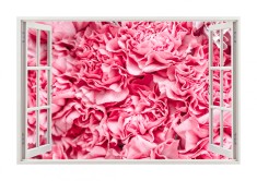 Autocolant decorativ, Fereastra, Arbori si flori, Multicolor, 83 cm, 402ST foto