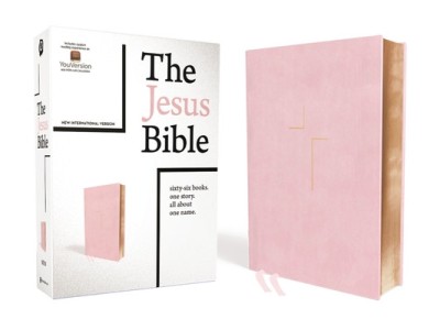 The Jesus Bible, NIV Edition, Leathersoft Over Board, Pink, Indexed, Comfort Print foto