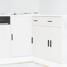 vidaXL Dulap de bază pentru bucătărie &ldquo;Lyon&rdquo; din lemn de lemn alb
