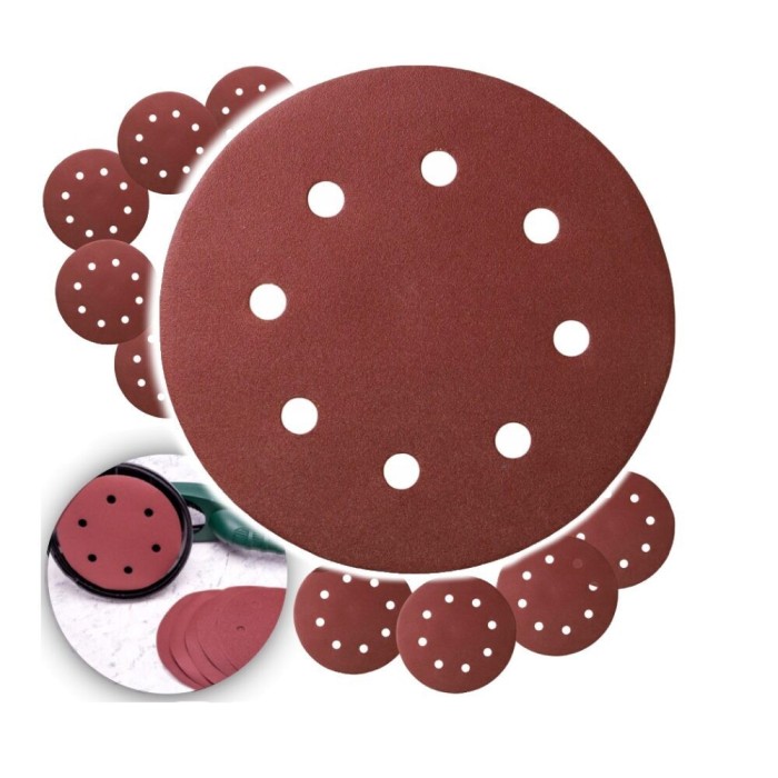 Disc pentru slefuitor pereti, 190 mm, 8 gauri P100, Powermat