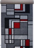 Cumpara ieftin Traversa Festonata Surfilata, Model Cappuccino 16406-985, Inaltime Fir 7 mm, Latime 0.6m, Marime 60 x 200 cm, Gri, Negru, Rosu, Antialergic, Polipropi