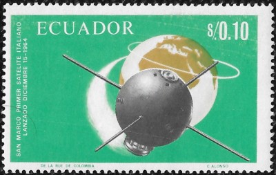 Ecuador 1966 10c Satelitul San Marco,Programul spațial italian foto
