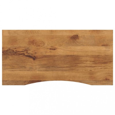 vidaXL Blat birou cu decupaj curbat 140x50x2,5cm lemn masiv mango brut foto
