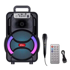 Boxa portabila cu microfon ZQS8166, 60W PMPO, BT/FM/USB, 3000mAh